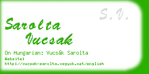 sarolta vucsak business card